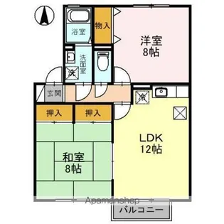 サザンヴィレッジ B棟【1階】の間取り