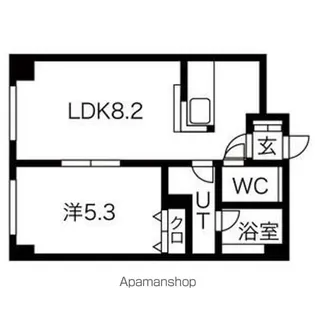 ラ・アムール白石【3階】の間取り