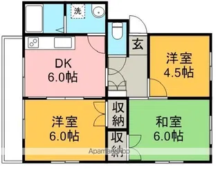 サンパレス(小仙波)【2階】の間取り