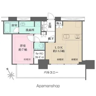 グランドメゾンThe池下ガーデンタワー【24階】の間取り