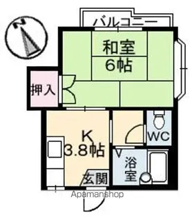 二幸コーポ【2階】の間取り
