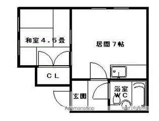 ホワイトビルA【5階】の間取り