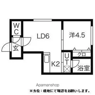 サウザンドファイン厚別【101号室】の間取り
