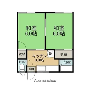 コーポ竹【203号室】の間取り