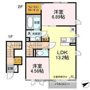 リヴェール【2階】の間取り