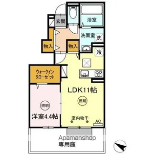 NORTH SHORE A【1階】の間取り