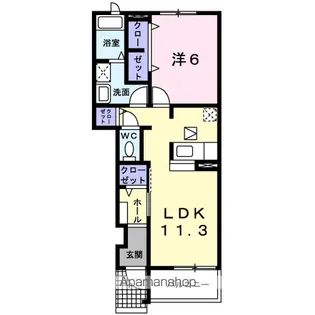 フランシャンブル【1階】の間取り