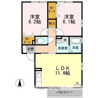 ロイヤルコート上石川【2階】の間取り