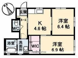カーザ アルタ【1階】の間取り