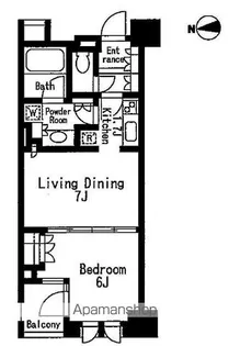 シティハウス東京新橋【6階】の間取り