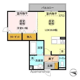 ラ・ドルチェヴィータ B【2階】の間取り