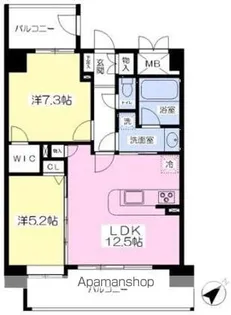 ル・ポルト・ボヌール【5階】の間取り