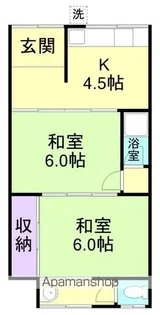 箱作アパート【1号室】の間取り