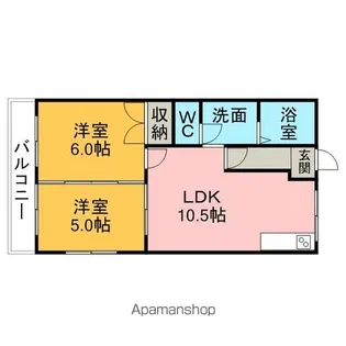サンコーポ峯A【1階】の間取り