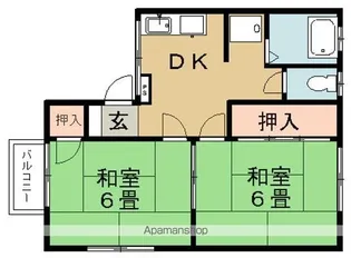 第二コーポ田中【1階】の間取り