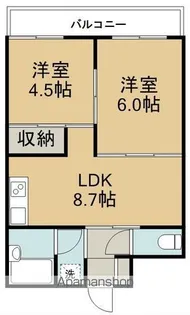 シティ連坊Ⅲ【7階】の間取り