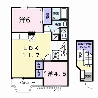 シャンゼリゼ弐番館【2階】の間取り
