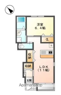 ランシール【1階】の間取り