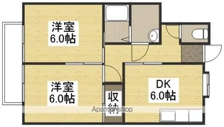 メゾンエスポアールA【104号室】の間取り