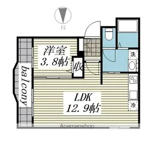 パレアージュ美咲【2階】の間取り
