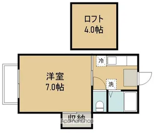 1Kの間取り画像