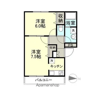 オリーヴ1ST【102号室】の間取り