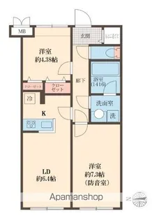 東京都中野区沼袋2丁目【マンション】の間取り