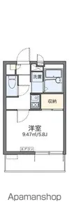 レオパレスポートハイム【3階】の間取り