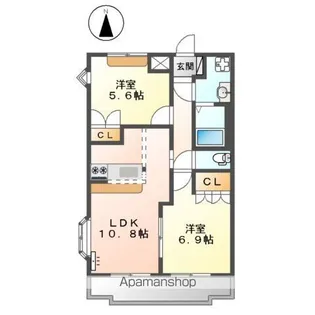 コンフォース西前田【2階】の間取り