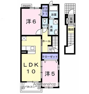 サウス クレストⅡ【2階】の間取り