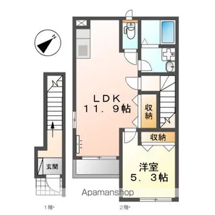 ヘスティア【2階】の間取り