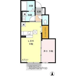 カルムコンジェ Ⅱ【1階】の間取り