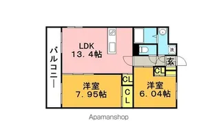ピュアザ北ノ橋【5階】の間取り