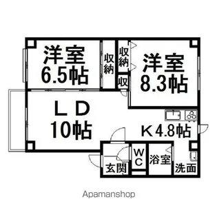 COCOHOUSE【1-A号室】の間取り