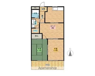 サンガーデンみやび【1階】の間取り