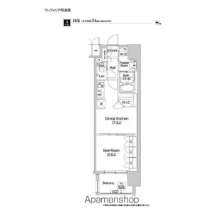 コンフォリア阿波座【1506号室】の間取り