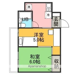JRF フレシア金沢【401号室】の間取り