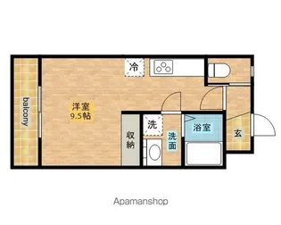 コーポみたね【203号室】の間取り