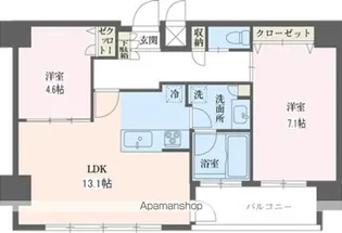 リーフコンフォート赤羽【12階】の間取り