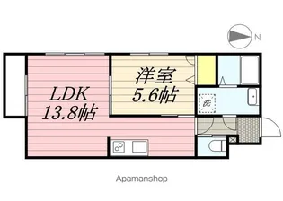 棒屋第四半田ハイツ【1階】の間取り