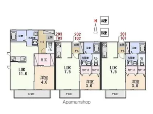 メゾンパルフェ【2階】の間取り