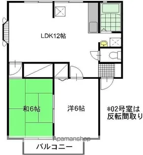 サンビレッジマツモト C棟【101号室】の間取り
