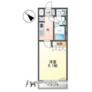 サイド7【205号室】の間取り