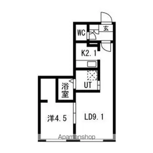 レジーナ豊里【205号室】の間取り