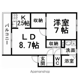 ラピュタルーチェ【101号室】の間取り