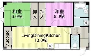 ヘルメス成瀬【3階】の間取り