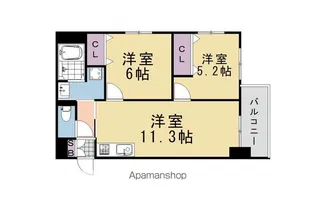 間之町御池レジデンス【305号室】の間取り