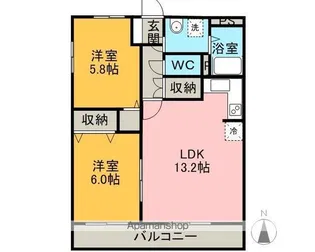 フォーシーズンズ【101号室】の間取り