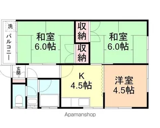 シーサイドヤマダ【1-2号室】の間取り