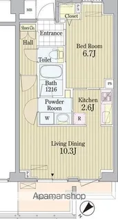 PRIME URBAN 東中野 COURT【2階】の間取り